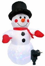 LED Bonhomme de Neige Autogonflant Hiver Noël Déco Figure Gonflable Multicolore