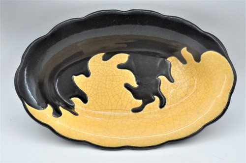 Ancien plat emaux longwy - en,