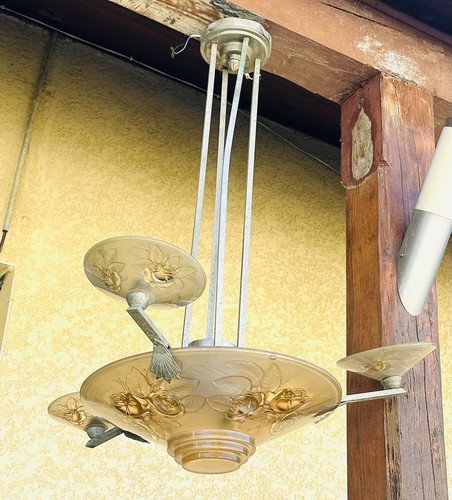Lustre art déco signé - art,