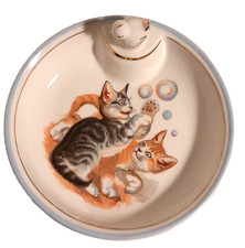 ASSIETTE A BOUILLIE CHAUFFANTE en PORCELAINE avec BOUCHON - Diamètre 18 cm -