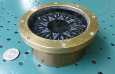 Compas, boussole marine ancienne, laiton massif, parfait état, le rêve du marin