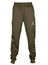 NWT NIKE BOYS MED JORDAN OLIVE GREEN CANVAS JOGGER CUFFED PANTS  955282 X34 