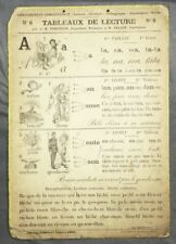 TABLEAU DE LECTURE DOUBLE FACE - LETTRES "A" & "M" - PERCHAUD & VALADE - XIXe