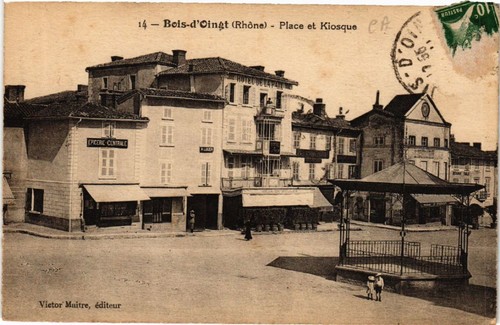 Cpa bois oingt place et - d'oingt,