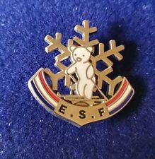 RARE BROCHE ECOLE SKI