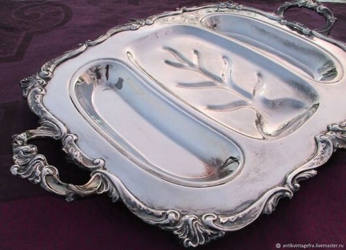 Plat service viande - de, ancien