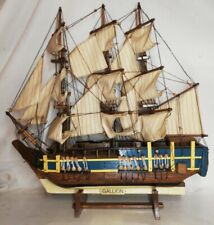 Ancien bateau de décoration Galion Vintage H 45, 5 Cm XXème siècle collection 