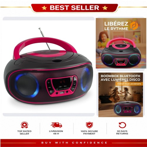 Denver tcl 212btpink boombox - denver, tcl-212btpink