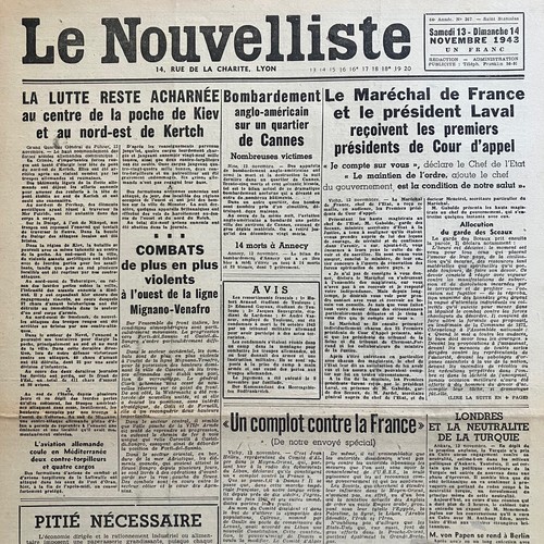 Journal nouvelliste lyon - le,