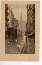 PARIS CPA 75 - carte couleur de la rue du haut pavé