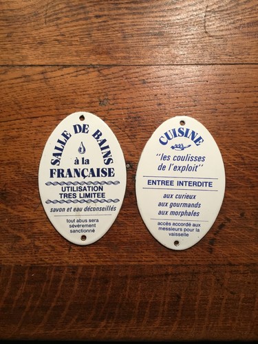 Plaques émaillées cuisine
