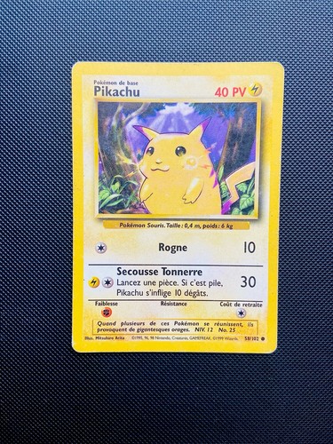 Carte pokemon pikachu 102 - carte,