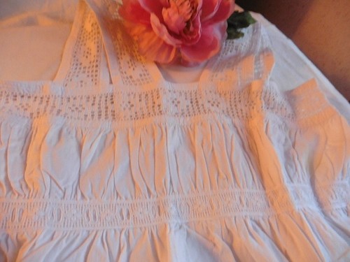 Ancienne robe bretelles lin - a,