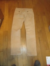 JEAN JEANS ADULTE HOMME VINTAGE CELIO INDIGO COULEUR BEIGE / CHAMOIS TAILLE 40