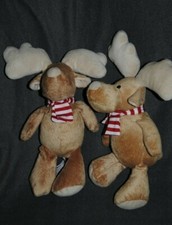 🍀Lot 2 Peluche Doudou Renne