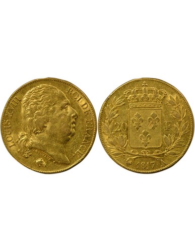 France louis xviii 20 francs - france,