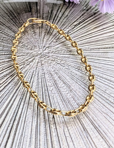 Bracelet maille grain - de, café