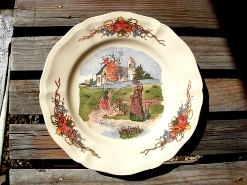 Belle assiette plate ancienne - belle,