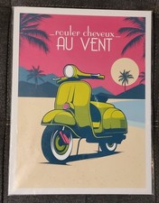 Affiche Rétro Scooter 30 Cm x