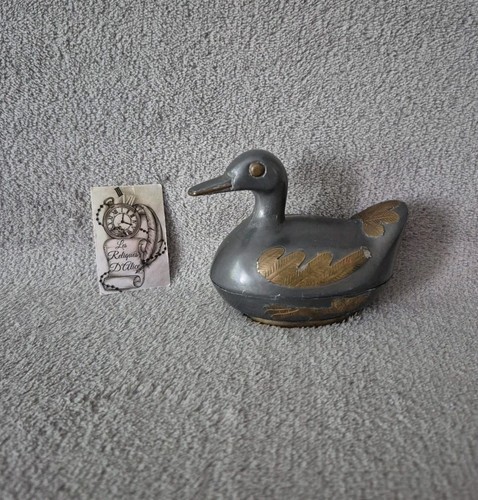 Boite canard étain décor - canard, en