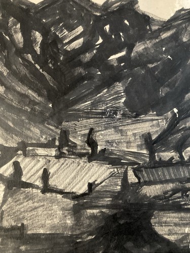 Très belle peinture - belle, gouache