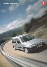 Catalogue Brochure Citroën Berlingo 5 Places 08/2000 Belgique en français