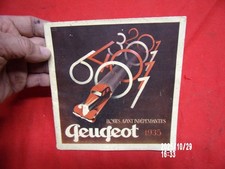 Peugeot 601 livret prospectus