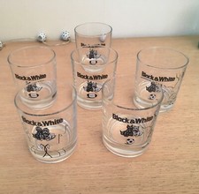6 verres à whisky Black and