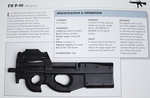 90 submachine gun - p,