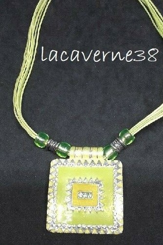 Collier ikita cordon vert anis - ikita,