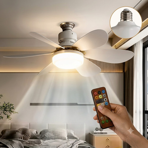 Ventilateur plafond led e27 - de,