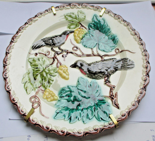 Ancienne assiette barbotine - en,
