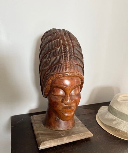 Sculpture bois exotique massif - sculpture,