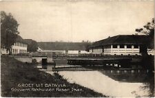 PC INDONESIA GROET UIT BATAVIA PAKHUIZEN PASAR IKAN (a6068)