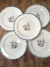 5 assiettes anciennes Gien