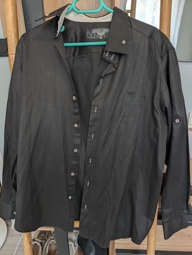 Chemise noire satin - (6),