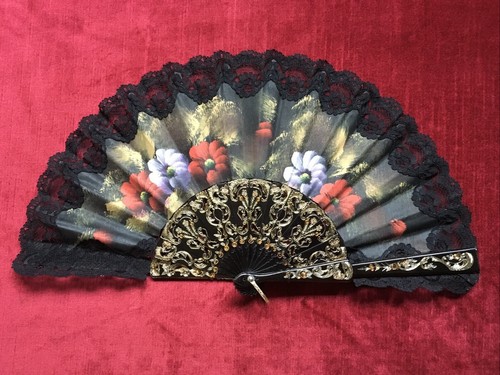éventail vintage dentelle - Éventail,