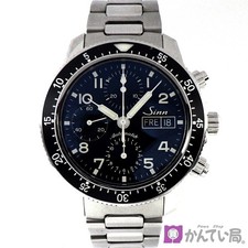 Chronographe pilote Sinn 103.B.SA.AUTO cadran noir 41 mm SS petite seconde