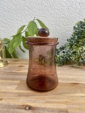 Pot à Condiments pour Olives ou Cornichons Verrerie Biot Verre Soufflé Bullé