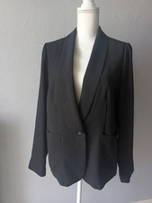 Veste blaser en crèpe noire