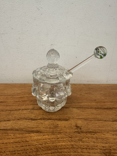 Ancien moutardier verre - moutardier,