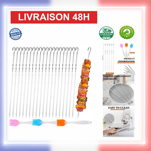 Lot brochettes en - 40, acier