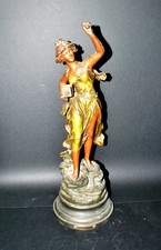 Statue Allégorie PHOTOGRAPHIE Instantané Régule RANCOULET Appareil Photo 1900