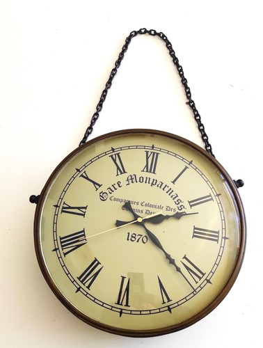 Pendule gare 2 faces en - pendule,