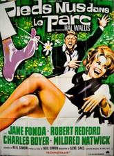 Jane Fonda Robert Redford BAREFOOT IN THE PARK Gene Saks 1967 FRENCH POSTER47x63