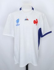 FRANCE FFR 2023 AWAY SHIRT - MAILLOT RUGBY LE COQ SPORTIF XV WORLD CUP IRB