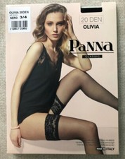 Bas en dentelle Panna Olivia avec une élégante bande élastique à base de sili...