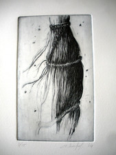 Superbe Eau Forte Signature à déchiffrer numérotée   4/15  1974