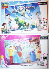 Lot 2 puzzles DISNEY TOY STORY 100 pièces + CENDRILLON 60 pièces NATHAN 6-10 ans