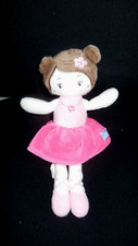 doudou peluche poupée fille danseuse tutu ballerine rose SUCRE D'ORGE 23cm